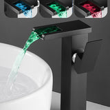 CascadeFlow LuxePlate Waterfall Bathroom Faucet – 2-Hole Single Handle Sink Mixer with Deck Plate & Supply Lines