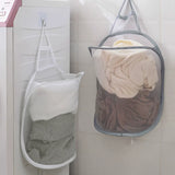 FlexiStore Foldable Hanging Laundry Basket – Breathable Mesh Bag for Clothes & Organization