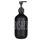 SoapElegance Noir 500 Refillable Soap Dispenser Set – Matte Black Pump Bottles for Kitchen & Bathroom