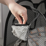 AirFold Large Foldable Mesh Laundry Basket – Ventilated Hamper with Side Pocket