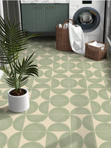 NordicTyle 12-Piece Scandinavian Floor & Wall Sticker Set – Thick PVC Tiles with Strong Adhesion for Modern Home Decor