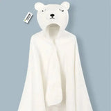CuddleBear Hooded Baby Towel – Ultra-Soft Coral Fleece