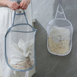 FlexiStore Foldable Hanging Laundry Basket – Breathable Mesh Bag for Clothes & Organization