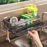 SinkPro Aluminum Self-Draining Kitchen Rack – No-Drill Sink Organizer