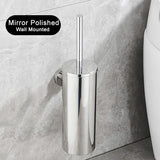 SteelGuard Pro Stainless Steel Toilet Brush & Holder Set – Rustproof Modern Bathroom Cleaning System with Hygienic Cup Design