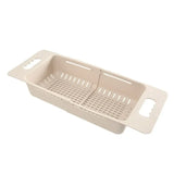 FlexDrain Adjustable Sink Basket – Portable Dish Drainer Rack | Auto-Draining Kitchen Organizer | Vegetable Washing Holder