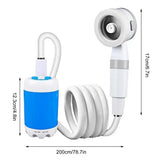 AquaNomad SmartCamp Portable Shower – Rechargeable 4000mAh Outdoor Shower with Digital Control for Camping, Pets & Travel
