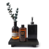 RustiTray – Decorative Wooden Tray Stand | Rustic Farmhouse Style Organizer for Bathroom, Kitchen & Vanity