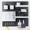 FlexiBoard 4-Piece Wall Pegboard Organizer Set – 22" x 22" | Adjustable & DIY with Accessories