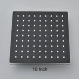 AeroLux MatteBlack Square Rain Shower – 360° Rotatable, Wall & Ceiling Mount