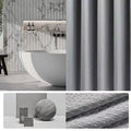 AquaWafel LuxeWaffle Waterproof Shower Curtain – Extra Thick Waffle Texture, Mold-Resistant, Single Color for Spa-Style Bathrooms