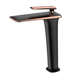 Luxury Black White Rose Gold Bathroom Faucet Premium – Single Handle Basin Mixer | Hot & Cold Water Control | Modern Brass Design