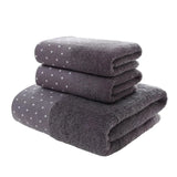 FestiveComfort 3-Piece Luxury Towel Set – 100% Combed Cotton with Jacquard Embroidery
