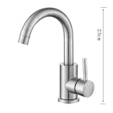 Contemporary Black Nickel Stainless Steel Bathroom Faucet with 360 Degree Swivel Spout and Single Lever Control