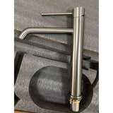 AUREVO Rose Gold Bathroom Faucet – Tall Single-Handle Basin Mixer with Hot & Cold Water