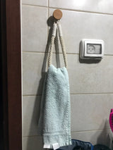 HangEasy Rope Towel & Toilet Paper Holder – Boho-Style, No-Drill Wall-Mount Organizer