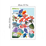 AquaKids 3D Ocean Animal Wall Stickers – Fun & Safe Kids’ Bathroom and Wall Decor with Nemo, Starfish, Turtle & Shark