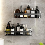 QuickMount Self-Adhesive Bathroom Shelf – Aluminum Shower & Shampoo Organizer