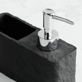 StoneTouch Luxe 2-in-1 Soap Dispenser with Sponge Holder – Modern Stone-Look Kitchen & Bathroom Sink Organizer