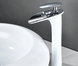 Modern White Waterfall Bathroom Sink Faucet – Single Handle Basin Mixer