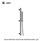 Adjustable Wall Mount Shower Slide Bar Set Premium – Stainless Steel Handheld Shower | Sliding Holder | Water Saving Design