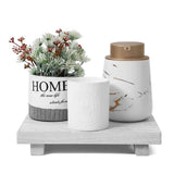 RustiTray – Decorative Wooden Tray Stand | Rustic Farmhouse Style Organizer for Bathroom, Kitchen & Vanity