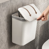 EcoMount Wall-Mounted Trash Can – Compact Hanging Bin & Toilet Paper Holder for Kitchen & Bathroom