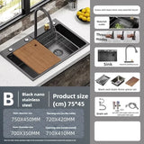 AquaPro Heavy-Duty Stainless Steel Kitchen Sink – Single Bowl | Rectangular | Includes Faucet & Soap Dispenser