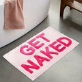 Pink "Get Naked" Tufted Bath Rug