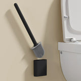 PureGuard Matte Black Toilet Brush & Holder Set – Modern Hygienic Bathroom Cleaning System with Compact Space-Saving Design
