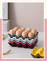 OvoLux Ceramic Egg Holder – 6- & 12-Slot Egg Tray for Kitchen & Refrigerator