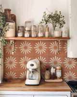 BohoTerracotta Self-Adhesive Tile Stickers – 10-Piece Vinyl Decals for Walls & Floors