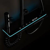 Modern Shower System with Temperature Display and Ambient Lighting – Adjustable Stainless Steel Bathroom Set