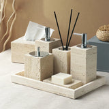 Travèra Beige Travertine Bathroom Set – Timeless Elegance in Natural Marble Stone
