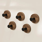 NaturWood Premium Walnut Wooden Hanger – Elegant, Minimalist & Durable Wall Hook for Clothes and Accessories