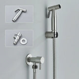AquaClean Black Bidet Faucet – Stainless Steel Wall-Mounted WC Shower Sprayer (Shattaf Set)