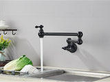 Brushed Gold Wall Mount Kitchen Faucet Premium – Single Cold Water Tap | 360° Swivel Spout | Space Saving Design