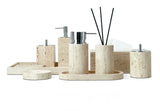 Travèra Beige Travertine Bathroom Set – Timeless Elegance in Natural Marble Stone