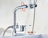 Multi-Function Brass Bathroom Sink Faucet with Single Handle Hot and Cold Mixer