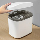 CleanBox Mini Desk Trash Can – Compact Plastic Waste Bin with Swing Lid for Office & Home