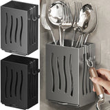 SpaceSaver Wall-Mounted Cutlery Organizer – Kitchen Utensil Drain Rack | Multifunction Storage Holder | Easy Drain Design