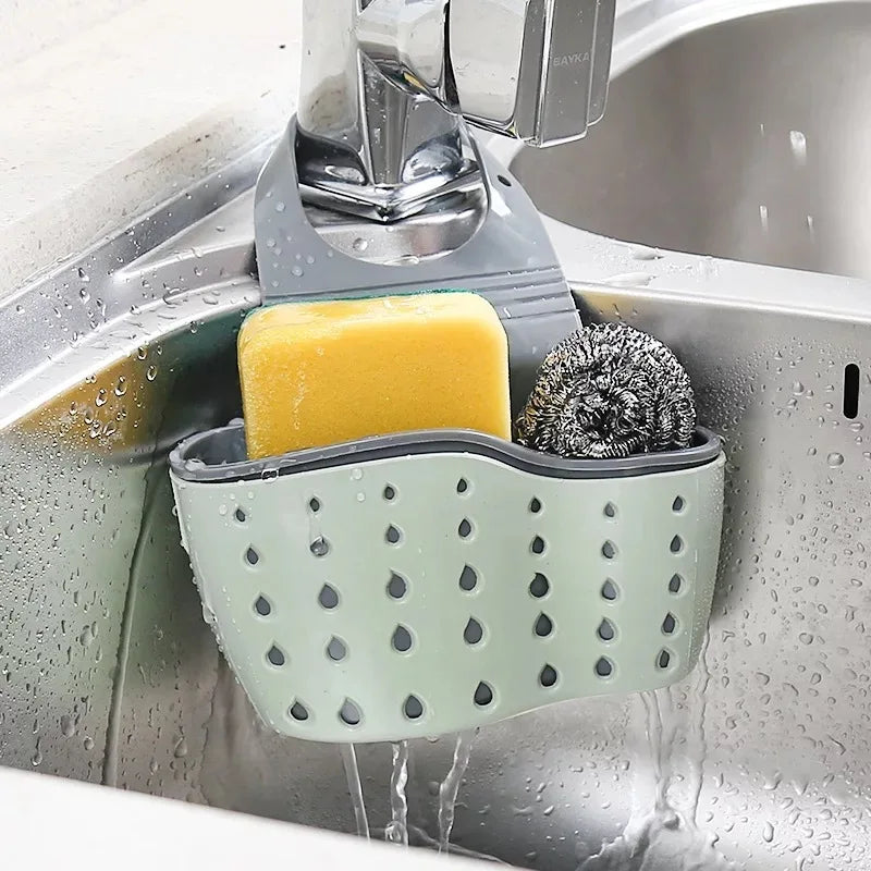 FlexiSink Adjustable Hanging Sink Organizer – Sponge & Soap Holder for Kitchen & Bathroom