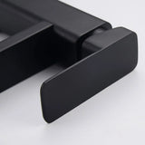 Modern Deck Mounted Black and Chrome Bathroom Faucet with Dual Temperature Mixer