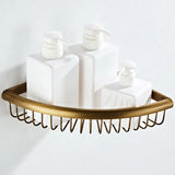 RegalBrass Vintage Antique Brass Bathroom Hardware Set – 5-Piece Wall-Mounted Bath Accessory Collection with Toilet Brush Holder