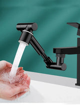 FlexiFlow Pro 360° Rotating & Extendable Faucet Head – Splash-Free, Water-Saving Metal Alloy Aerator
