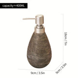 CeramicaVintage Heritage Pump Dispenser – Retro Ceramic Refillable Soap Bottle for Kitchen & Bathroom | Classic Farmhouse & Timeless Décor
