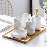 NordicSerenity 4-Piece Ceramic Bathroom Set – Scandinavian Style