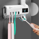 SolarBright UV Toothbrush Sanitizer & Automatic Toothpaste Dispenser – Solar Powered Wall-Mounted Sterilizer for a Cleaner, Healthier Bathroom