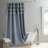 BohoChic SerenityWeave Waterproof Shower Curtain – Beige/Ivory Polyester Fabric, Bohemian Farmhouse Style with Rust-Resistant Metal Grommets