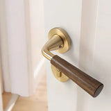 Walnoir Retro Wooden Door Lock – Quiet Interior Door Lock with Classic Design